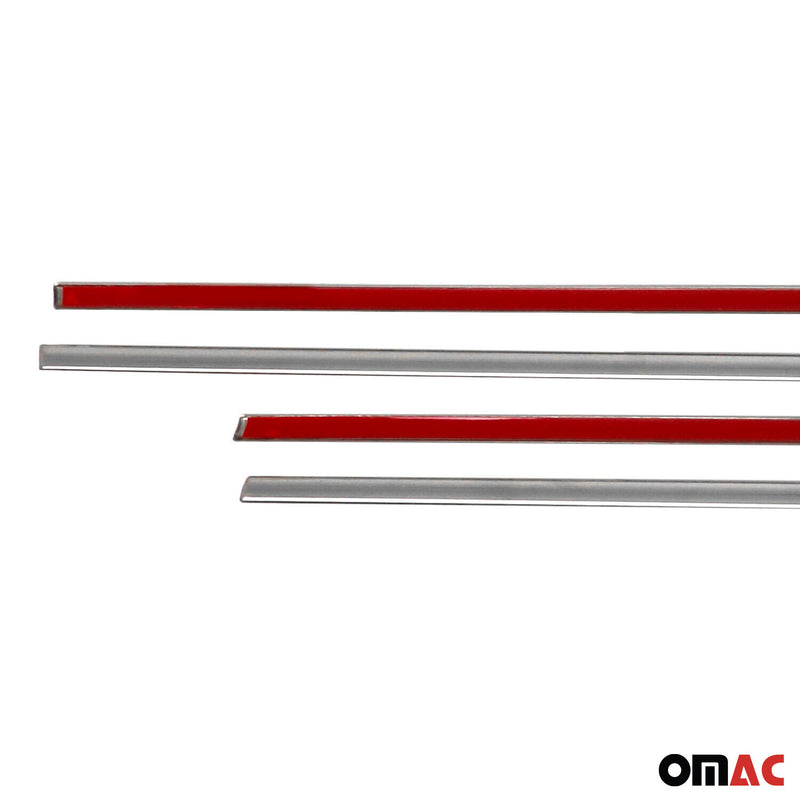 Listelli decorativi per finestrini Suzuki SX4 2013-2025 in acciaio inox cromato, 4 pezzi