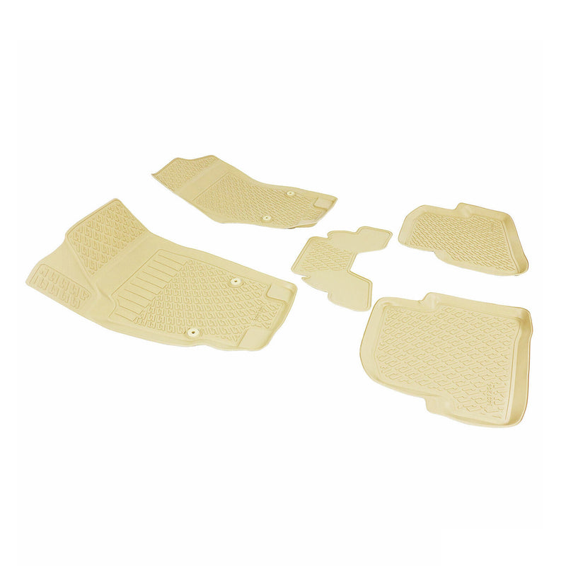 Tappetini per Seat Ibiza 2002-2008 tagliati su misura in TPE beige 4 pezzi 