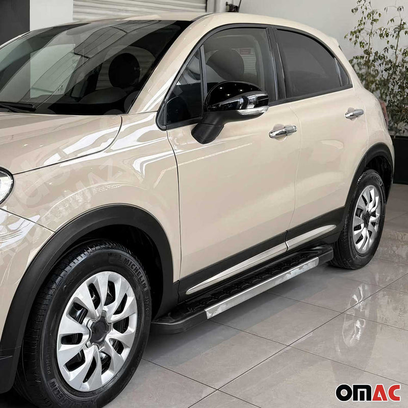 Striscia laterale per porta, strisce di protezione per porta per Fiat 500X 2015-2025 in acciaio inox 4x 