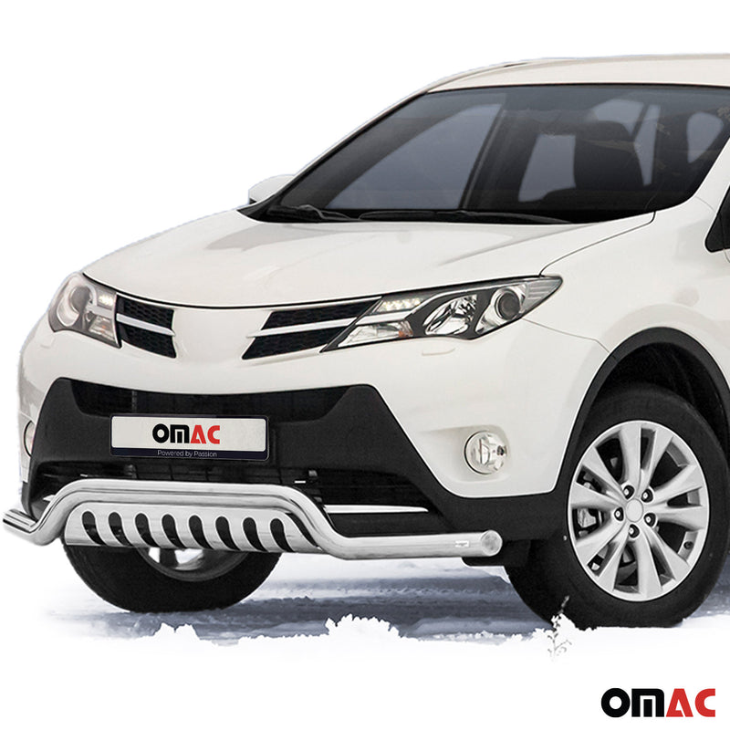 Protezione anteriore per Toyota RAV4 2013-2015 in acciaio inox con ABE argento