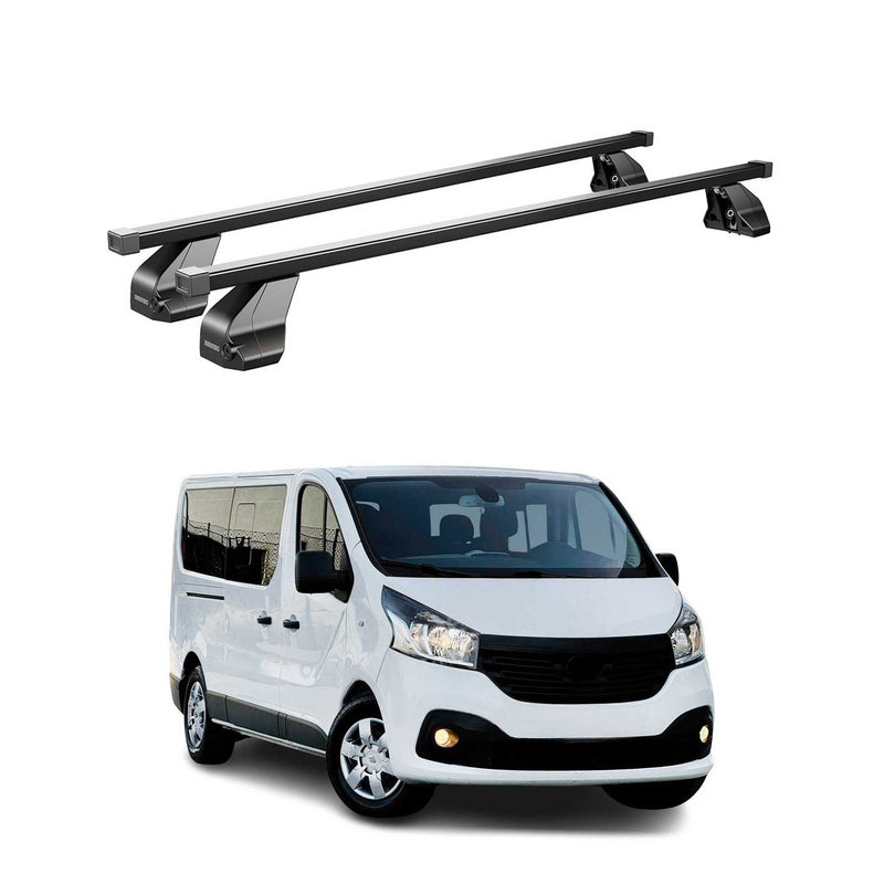 Portapacchi Menabo in acciaio per Opel Combo 2014-2018 nero 2 pezzi