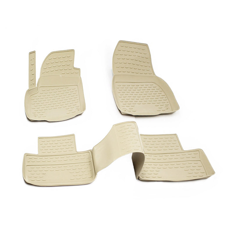 Tappetini per Range Rover Evoque 2011-2024 in TPE beige, 4 pezzi 
