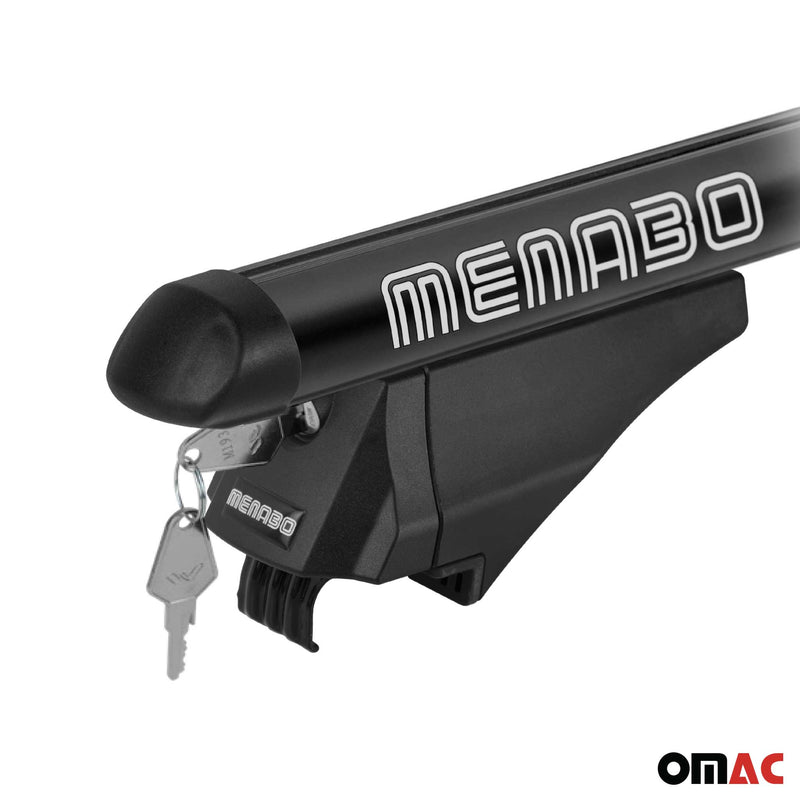 Menabo Dachträger Grundtäger für VW Polo V Cross 6R 2009-2017 75kg Alu Schwarz