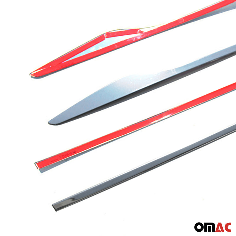 Striscia di protezione per portiera laterale, strisce per portiera, strisce di protezione per portiera per Renault Clio 2012-2019 cromate, 4 pezzi 