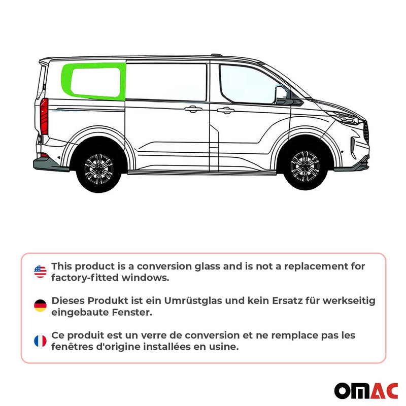 Vetro di sicurezza per finestrino laterale per Ford Transit Custom dal 2023 Posteriore Destro L1
