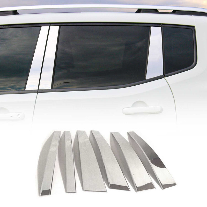 Rivestimento del montante della porta del montante B per Range Rover 2002-2012 in acciaio inossidabile argento, 6 pezzi 