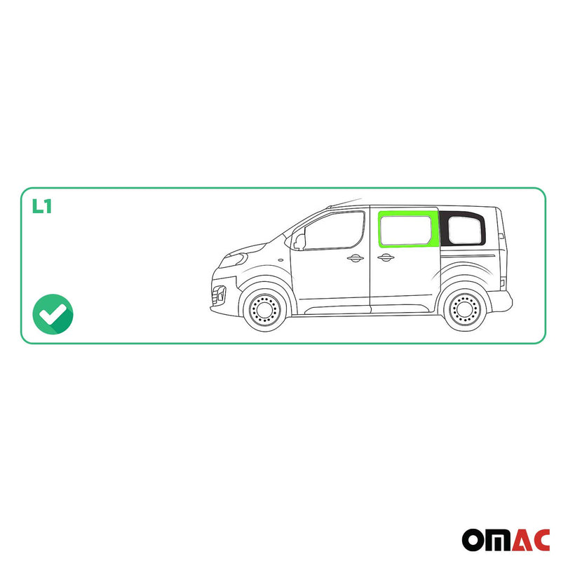 Vetro di sicurezza per finestrino laterale per Toyota Proace 2017-2024 automatico sinistro L1 nero