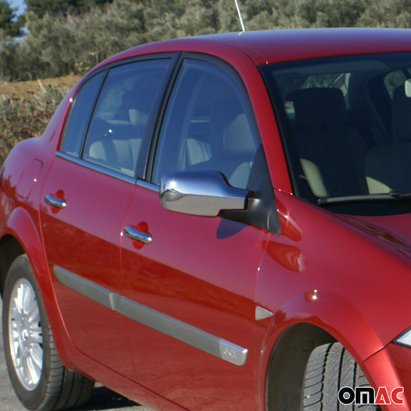Calotte specchietti retrovisori per Renault Scenic 2003-2009 cromate ABS argento