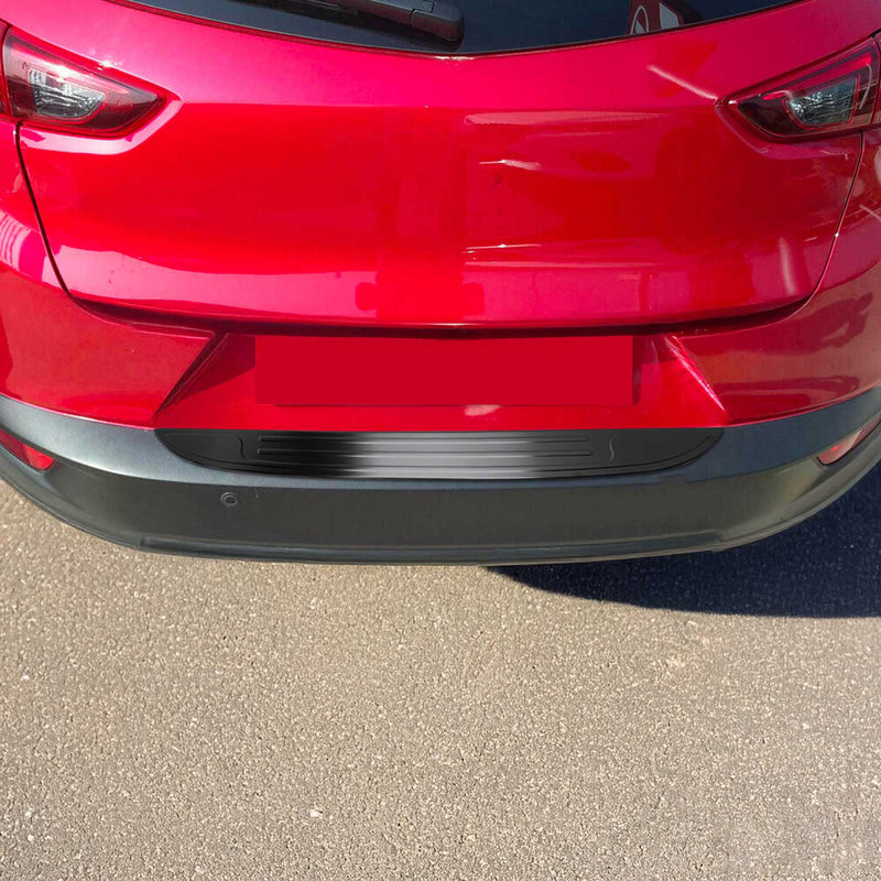 Protezione paraurti per soglia di carico per Mazda CX-3 2015-2021, colore scuro spazzolato 