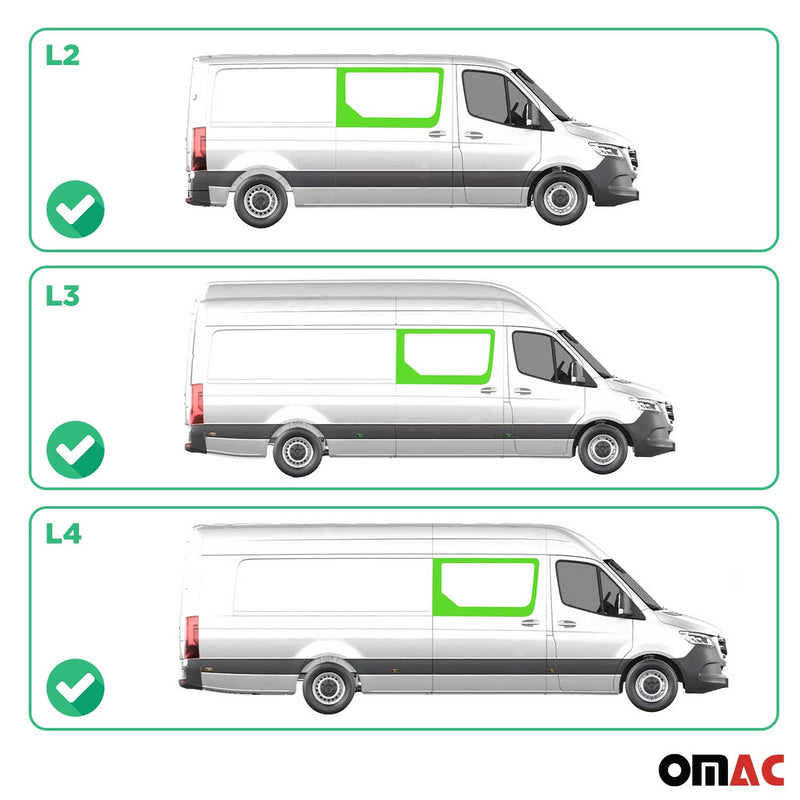 Finestrino laterale per VW Crafter 2006-2017 Vetro di sicurezza anteriore destro L2 L3 L4