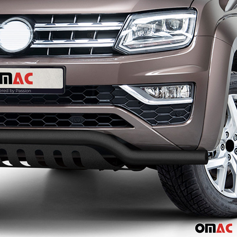 Barra di protezione anteriore per VW Amarok 2016-2021 in acciaio inox con ABE nero 
