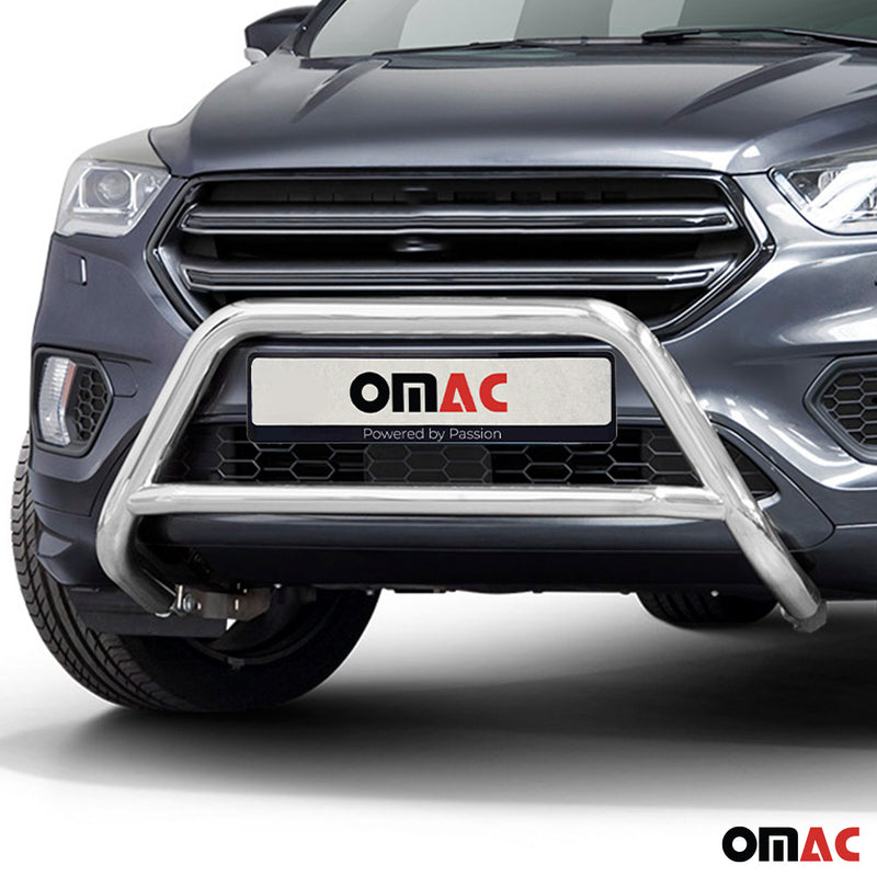 Barra di protezione anteriore per Ford Kuga 2017-2025 con ABE in acciaio argento 