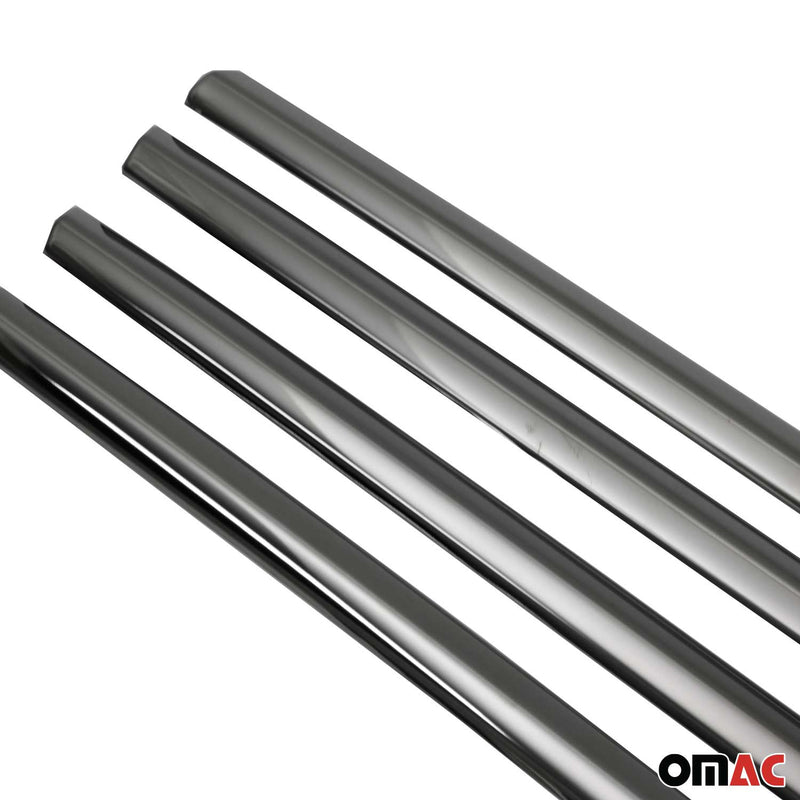 Listelli decorativi per finestrini Opel Astra K hatchback in acciaio inox scuro, 16 pezzi 