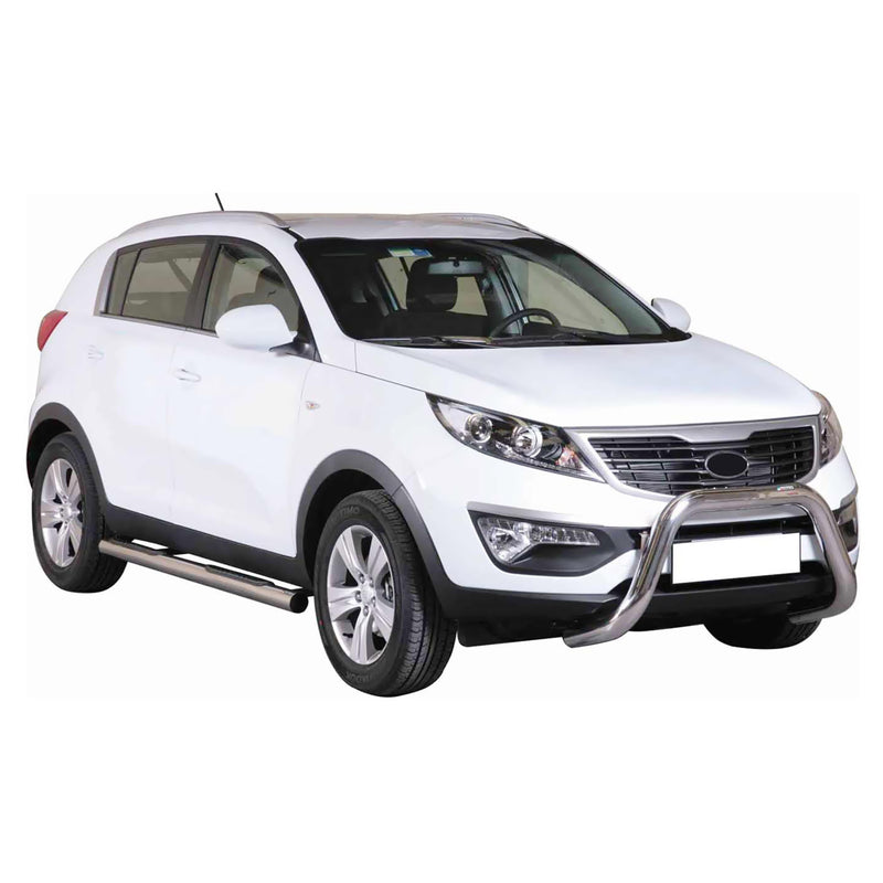 Protezione anteriore per Kia Sportage 2010-2015 ø76mm acciaio argento