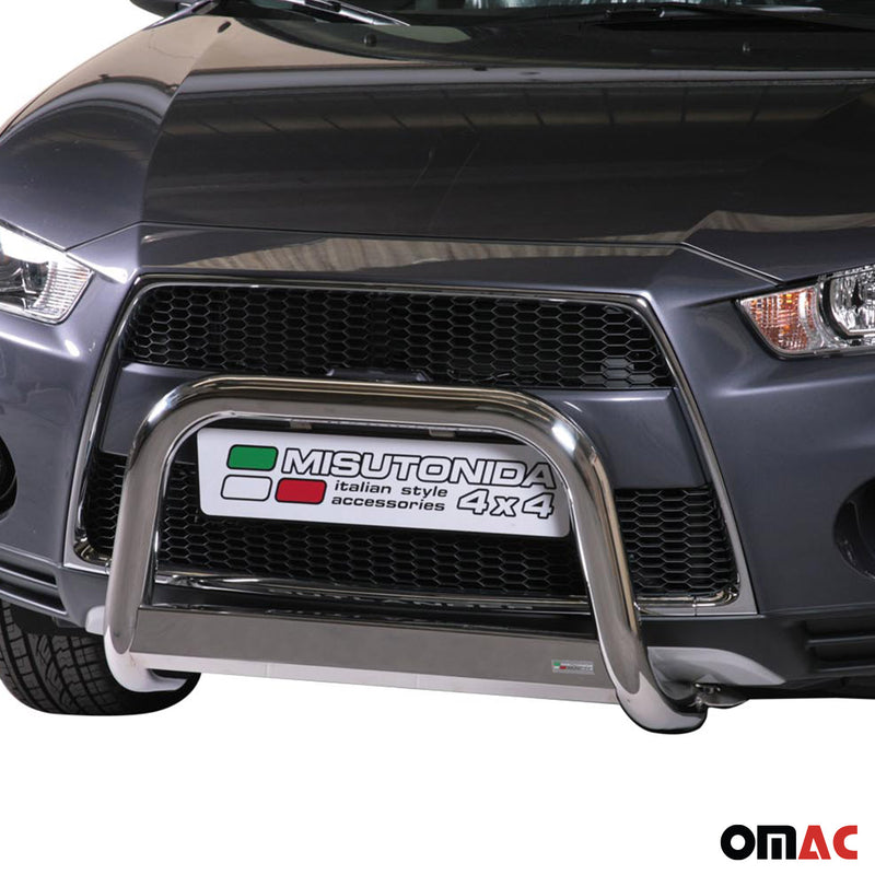 Protezione anteriore per Mitsubishi Outlander 2010-2012 ø63 acciaio argento 