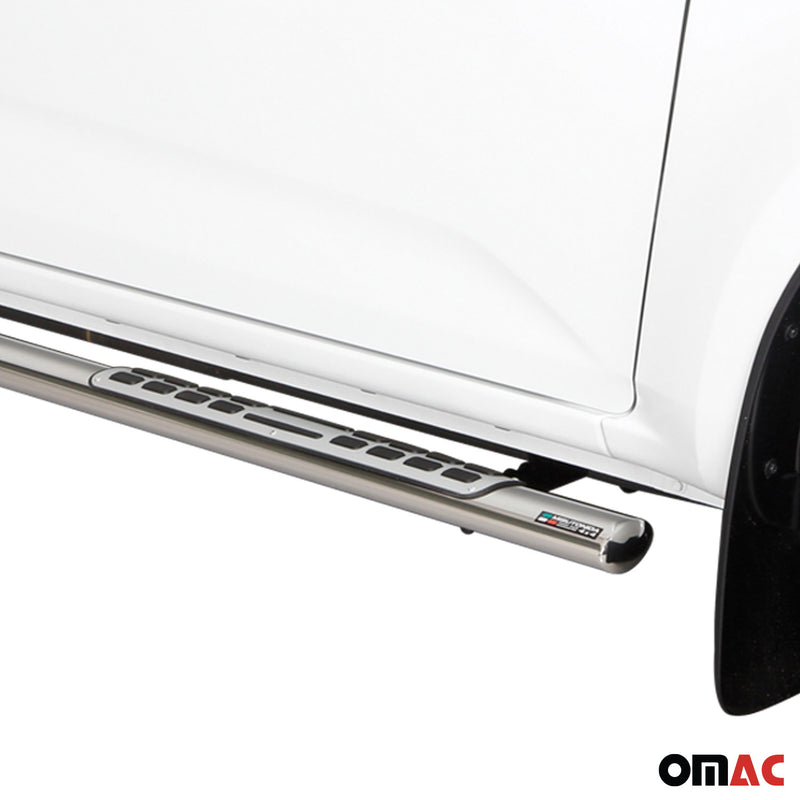 Minigonne laterali in acciaio per Isuzu D-Max Space Cab 2020-2025 Grigio