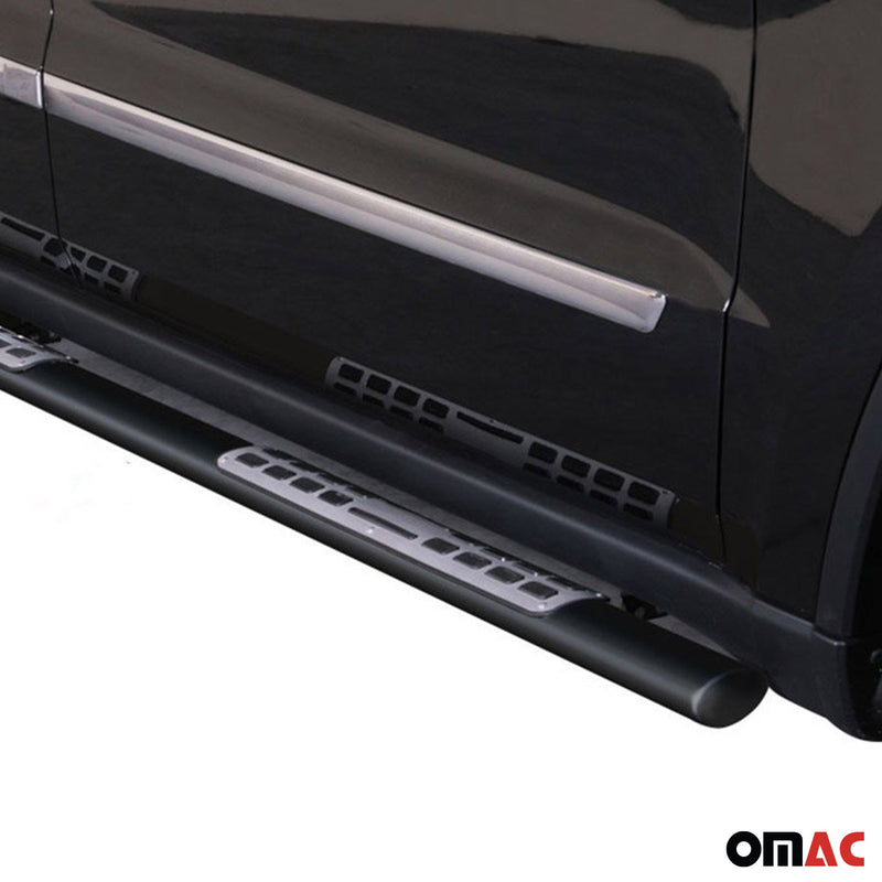 Minigonne laterali in acciaio per Jeep Grand Cherokee 2010-2013 Nero