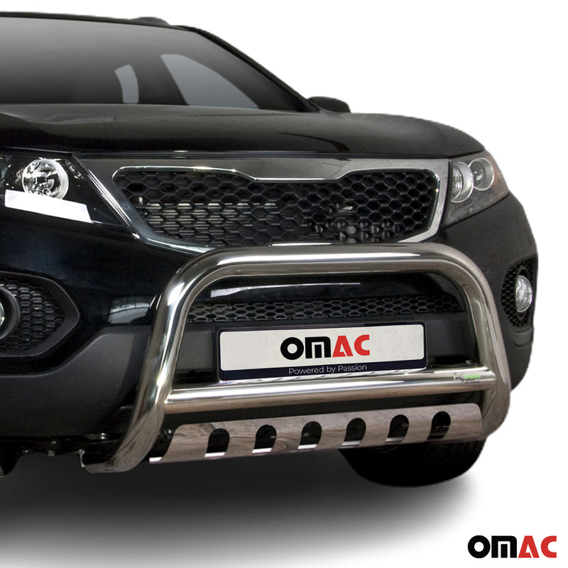 Barra di protezione anteriore per Kia Sorento 2010-2012 con ABE in acciaio inox argento 