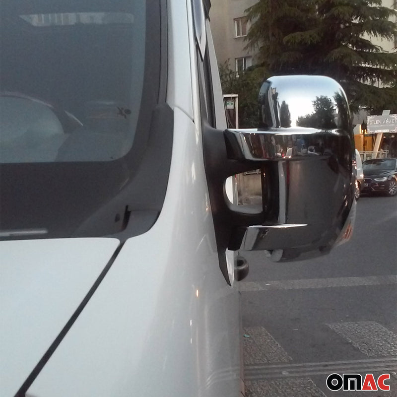 Calotte specchietti retrovisori per Renault Master 2010-2025 cromate ABS argento 
