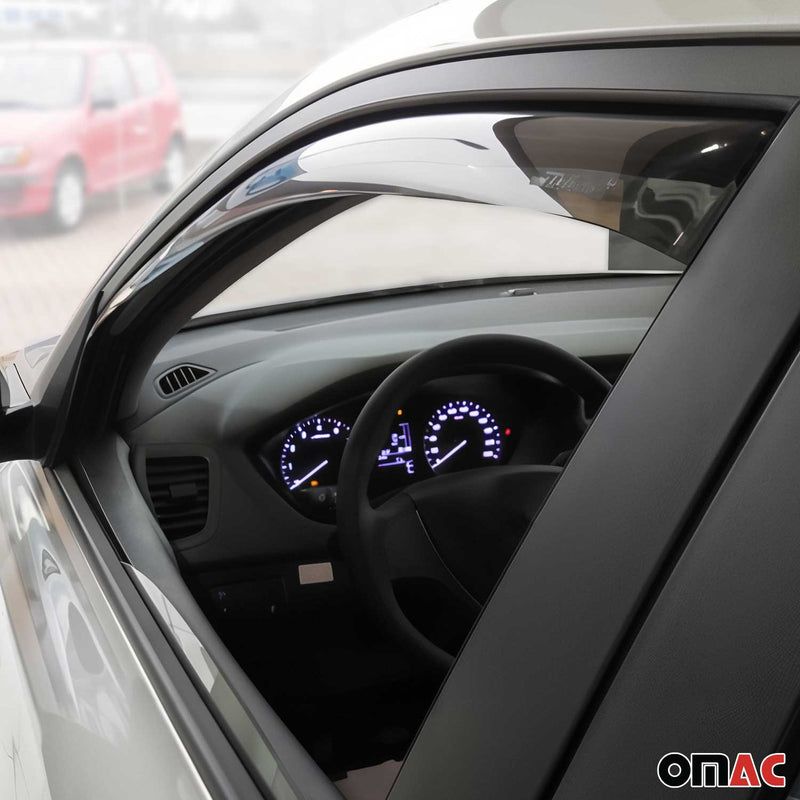 Deflettore antivento e antipioggia per Hyundai i20 2015-2025 acrilico scuro 2 pezzi
