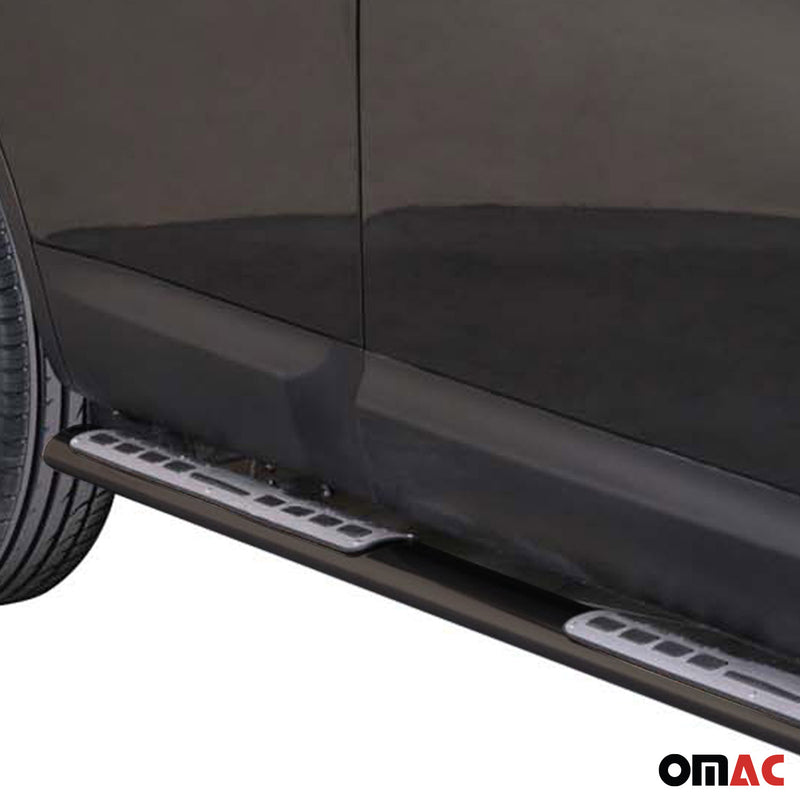 Edelstahl Seitenschweller Schwellerrohre für Nissan Qashqai 2010-2013 Schwarz