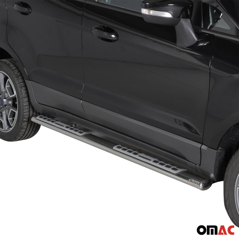 Minigonne laterali in acciaio inox per Ford Ecosport 2013-2017 Argento