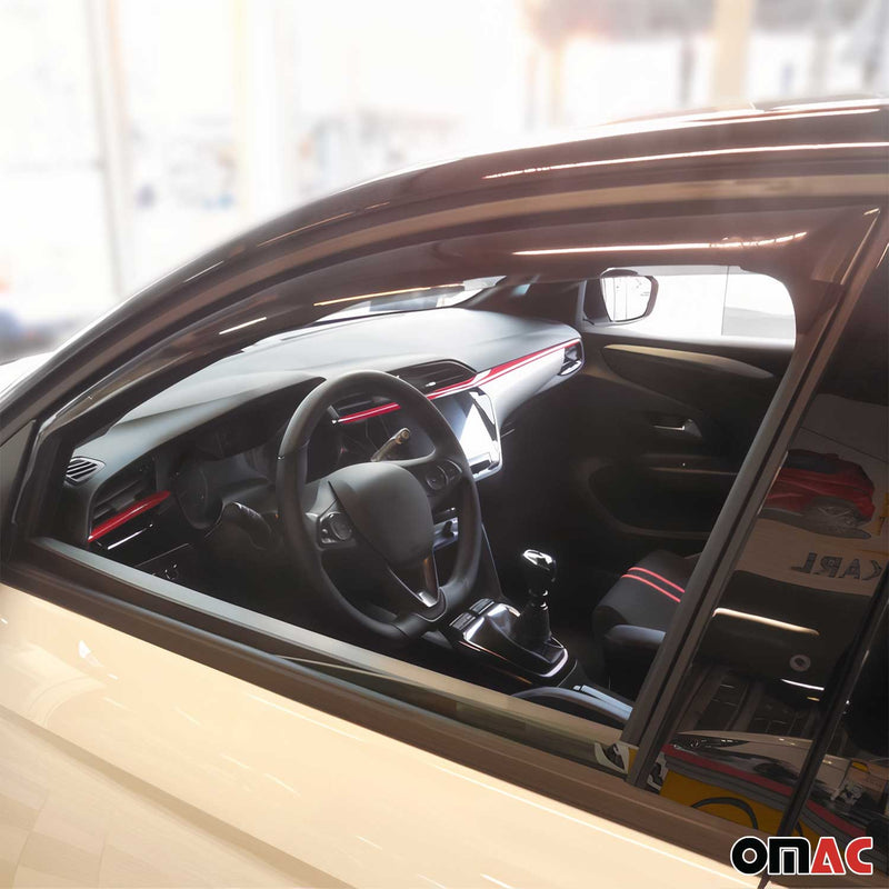 Deflettore antivento e antipioggia per Opel Corsa F 2019-2025 acrilico scuro 4 pezzi
