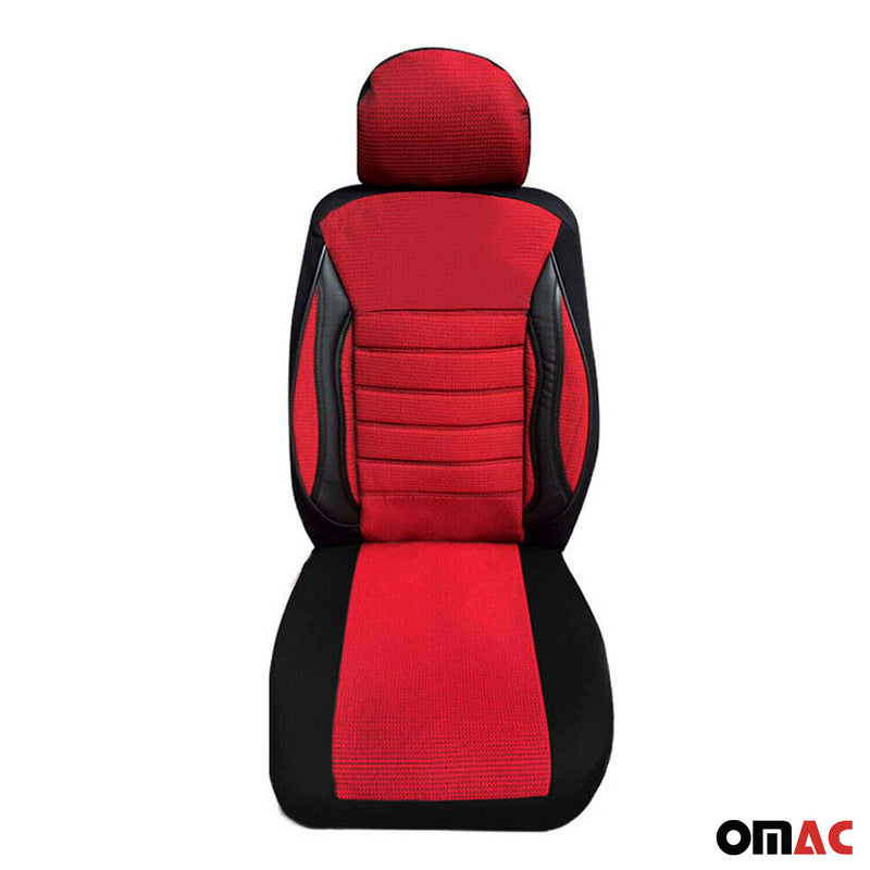 Coprisedili per VW T5 T6 2003-2023 2+1 Nero-Rosso Set anteriore e laterale 
