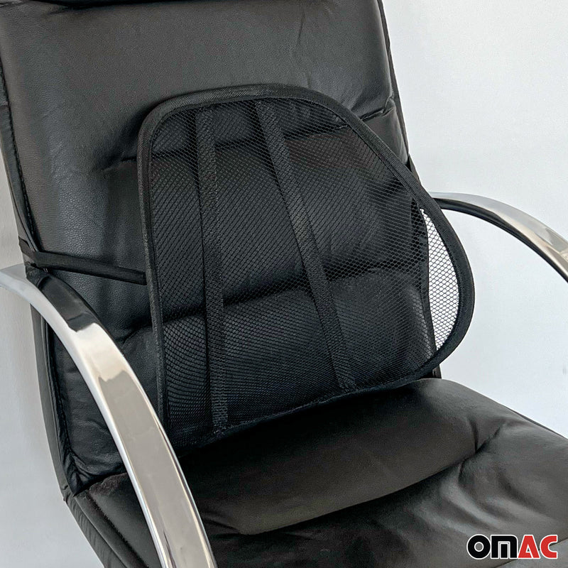 Supporto per la schiena Supporto lombare Ufficio Auto Sedia Poltrona Supporto per sedile Coprisedili Nero 30x