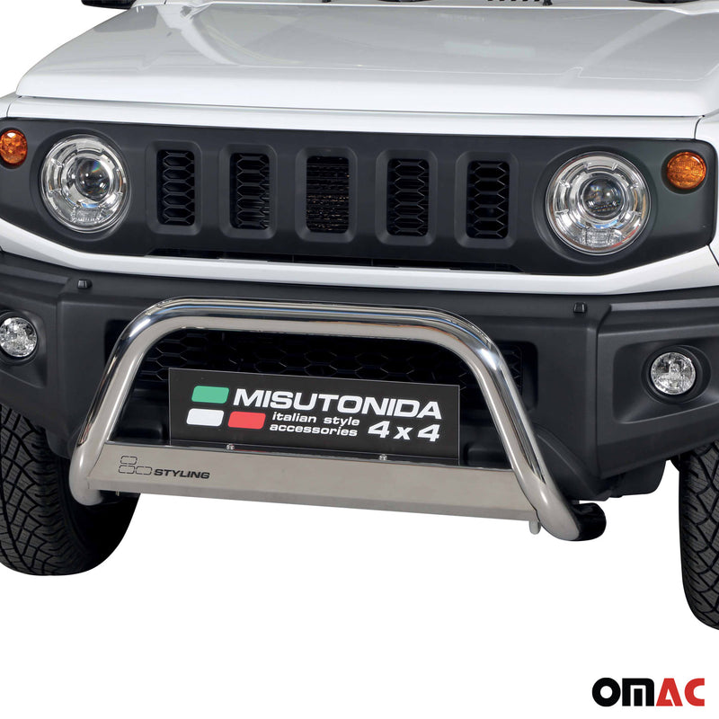 Protezione anteriore per Suzuki Jimny 2018-2025 ø63mm acciaio argento