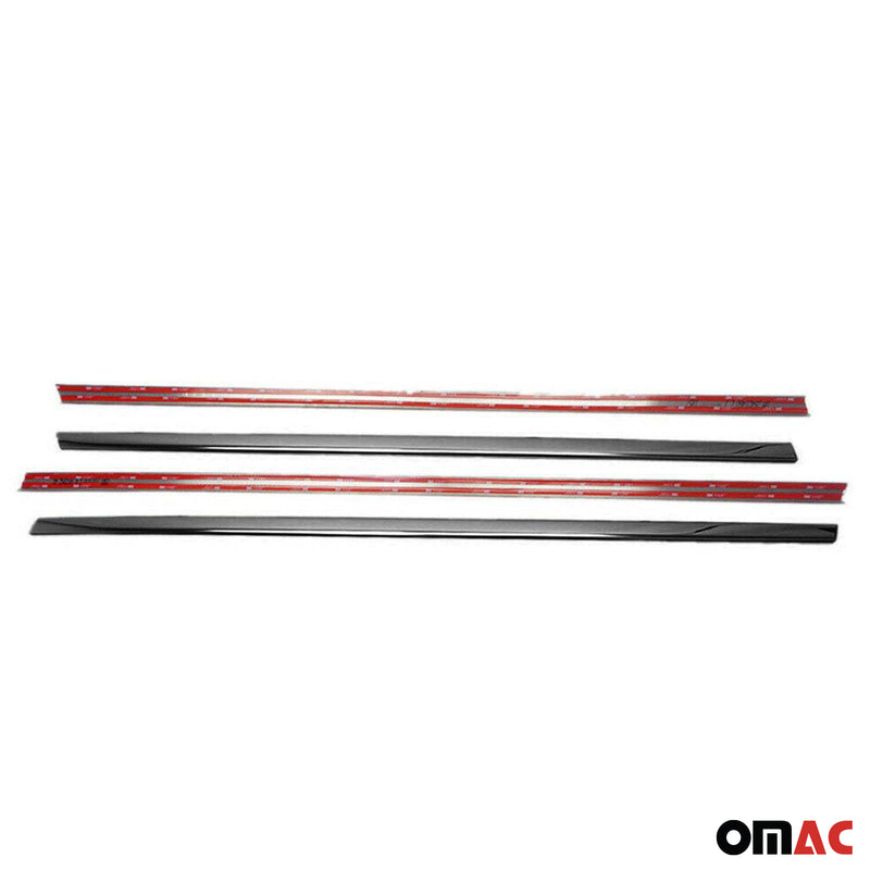 Cornici finestrini per Fiat Tipo 2015-2025 acciaio inox lucido scuro 4x