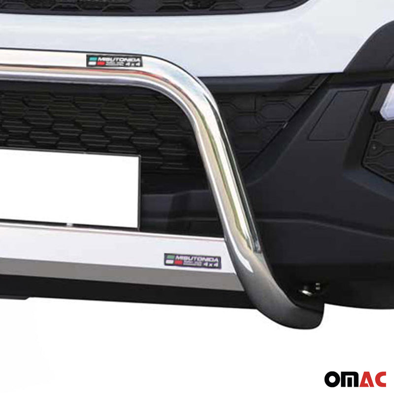 Barra anteriore in acciaio inox per Iveco Daily 2014-2018 Grigio Ø 63 mm
