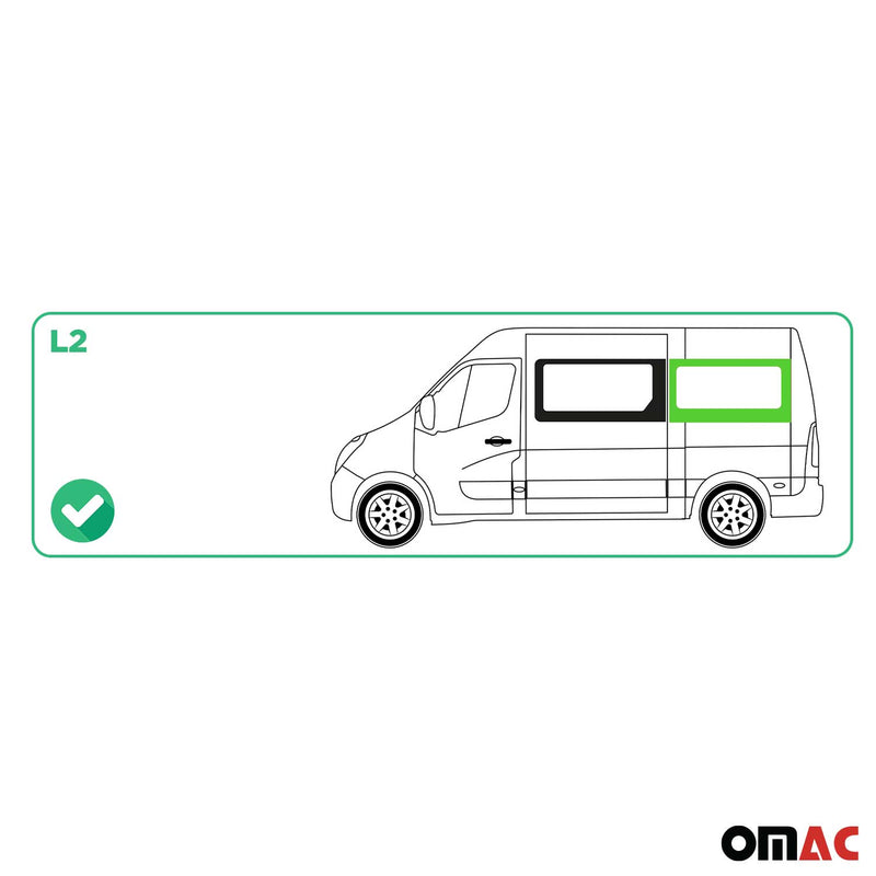 Finestrino laterale scorrevole per Opel Movano 2010-2025 Posteriore Sinistro L2