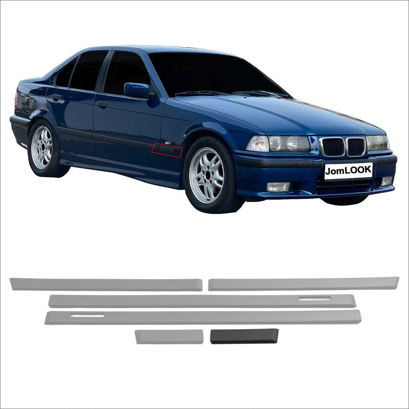 Modanature laterali JOM per porte BMW Serie 3 E36 Limo Touring nere 6 pezzi