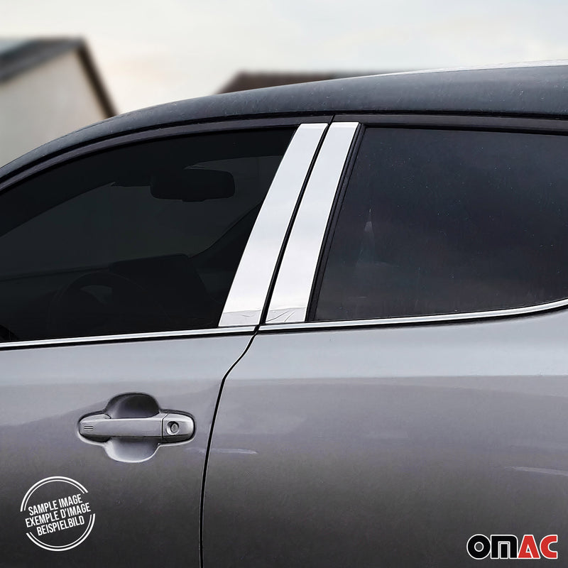 Rivestimento del montante della porta del montante B per Mitsubishi L200 2015-2024 in acciaio inossidabile argento 4x