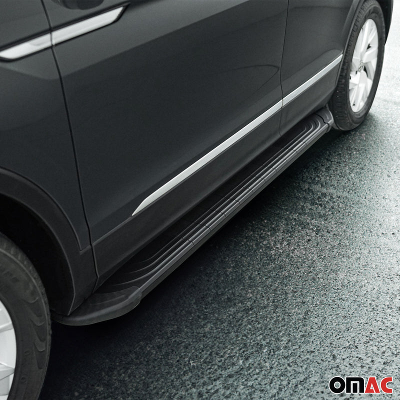 Pedane laterali per Audi Q5 8RB 2008-2017 alluminio nero 2 pezzi