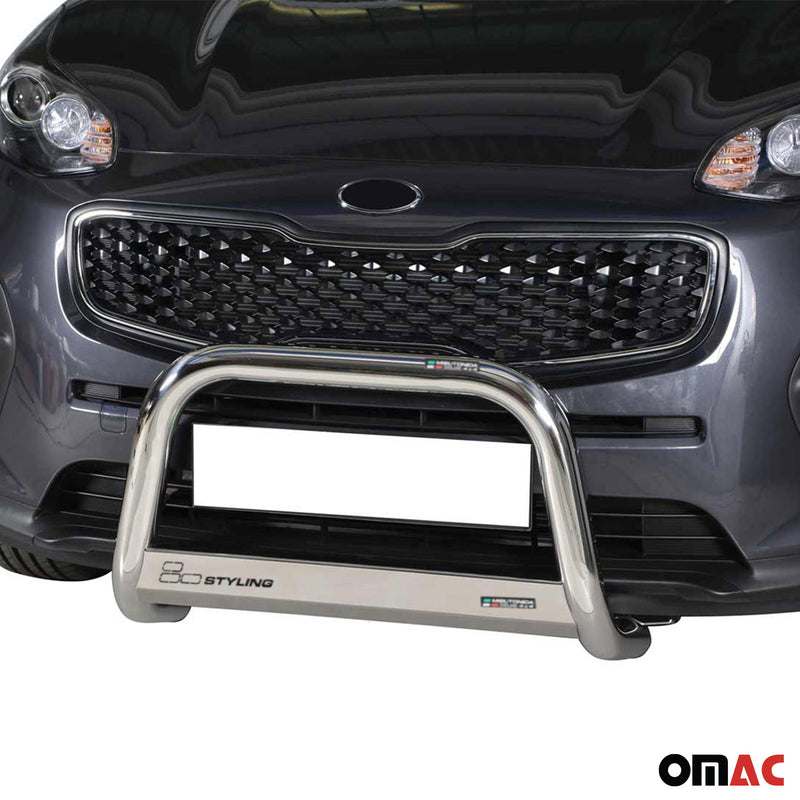 Frontbügel Frontschutzbügel für Kia Sportage 2016-2018 ø63mm Stahl Silber Schutz