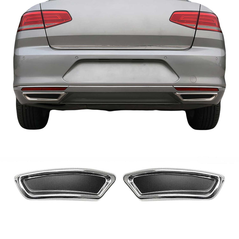 Diffusore paraurti, telaio di scarico per VW Passat B8 2014-2019 in acciaio inox cromato