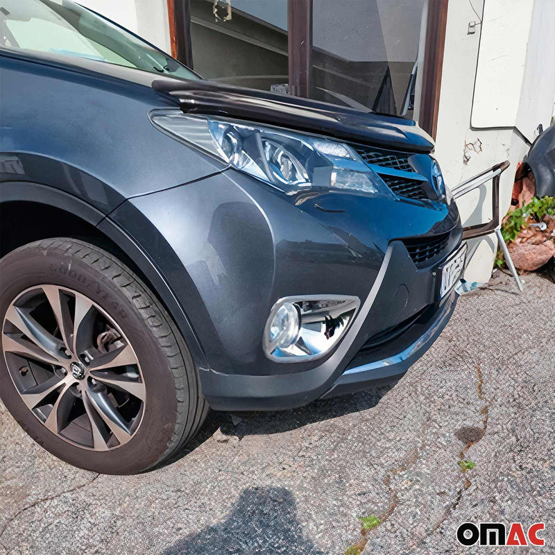 Cornice per fendinebbia per Toyota RAV4 2012-2020, ABS cromato, argento, 2 pezzi