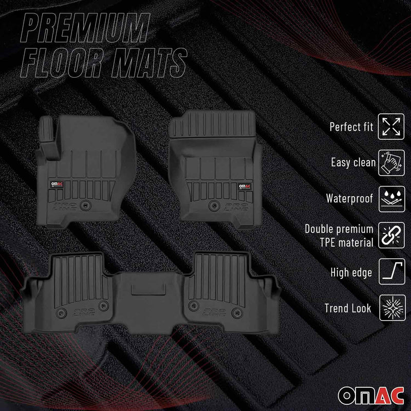 Tappetini per Range Rover Evoque 2011-2019 in TPE nero, 4 pezzi