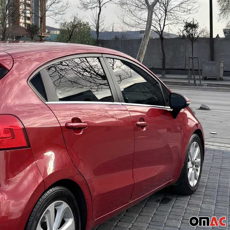 Fensterleisten Zierleisten für Kia Rio 3 2011-2017 Edelstahl Chrom 6tlg