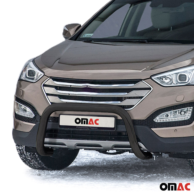 Protezione anteriore per Hyundai Santa Fe 2012-2018 con ABE acciaio nero 