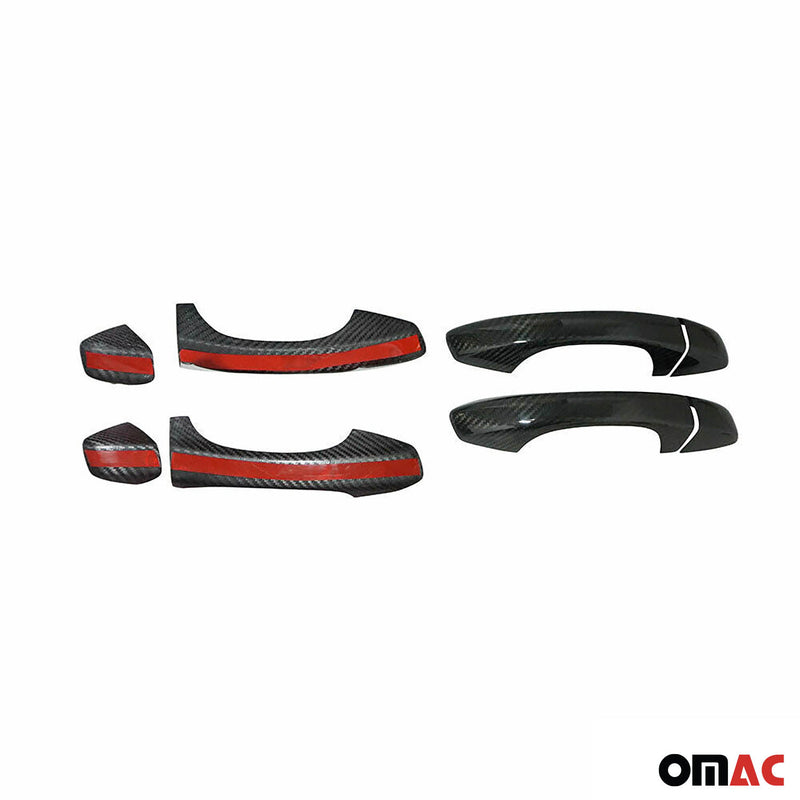 Copri maniglia porta, copri maniglia porta per Seat Ibiza 2017-2020 4 porte in fibra di carbonio 8x 
