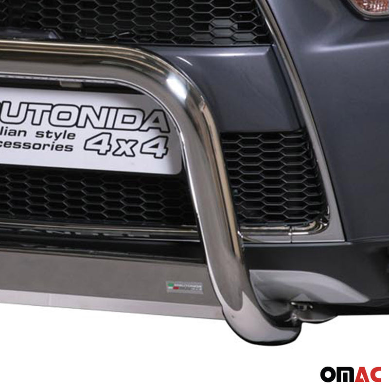 Protezione anteriore per Mitsubishi Outlander 2010-2012 ø63 acciaio argento 
