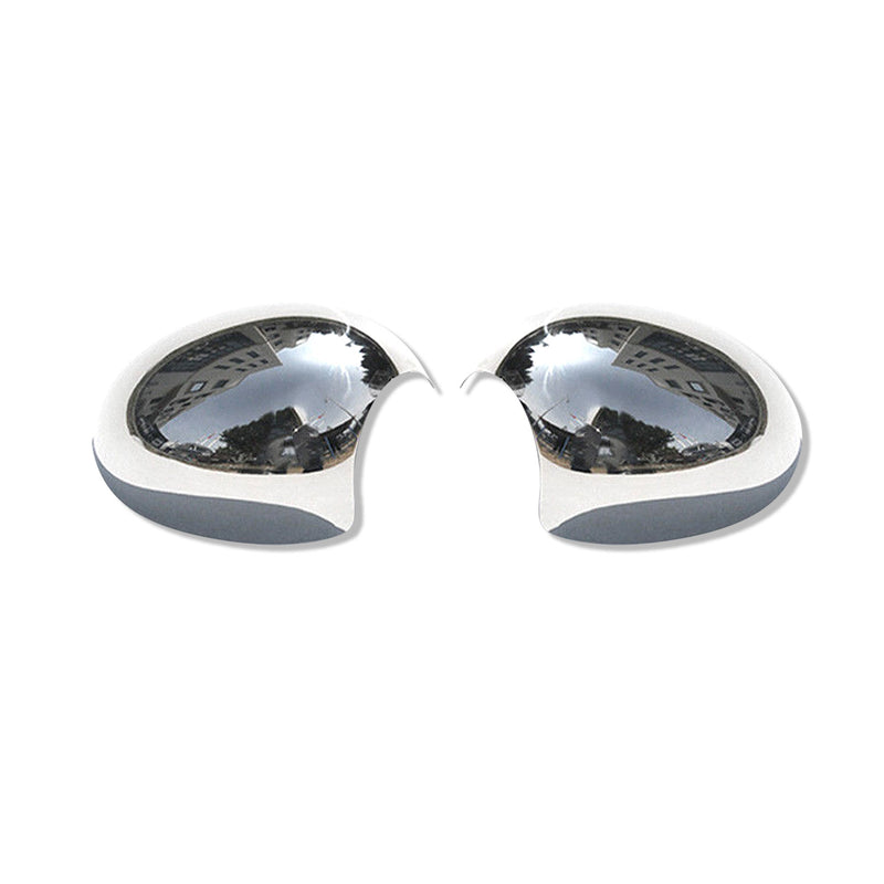 Calotte specchietti retrovisori per Mini Cooper R56 2006-2014 in acciaio inox argento