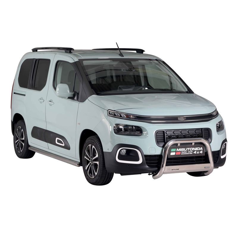 Barra di protezione anteriore per Citroen Berlingo 2018-2025 ø63mm acciaio argento 