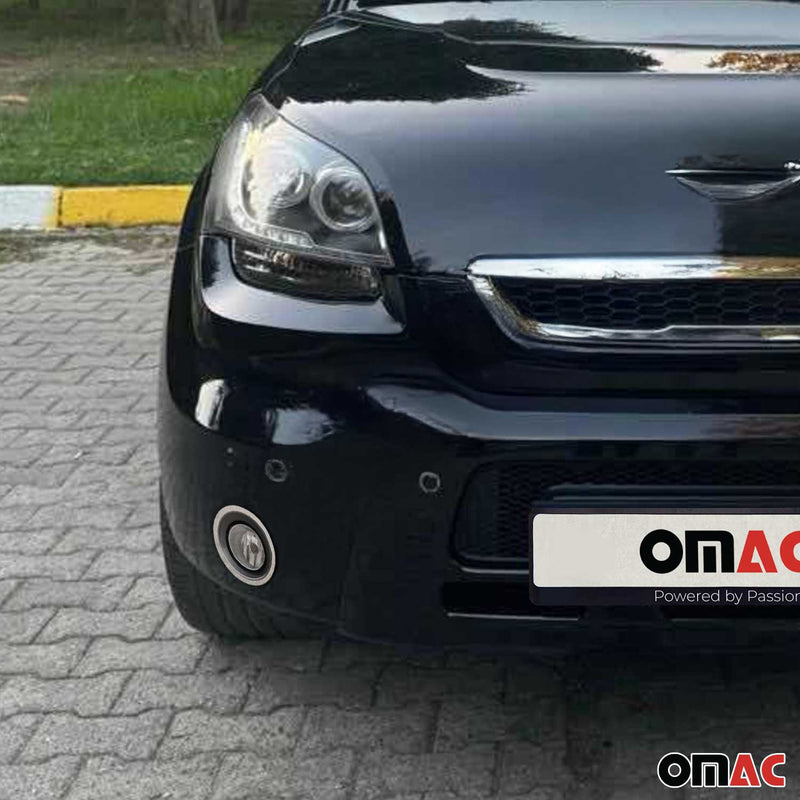 Cornice per fendinebbia per Kia Soul 2009-2014 in acciaio inox argento, 2 pezzi