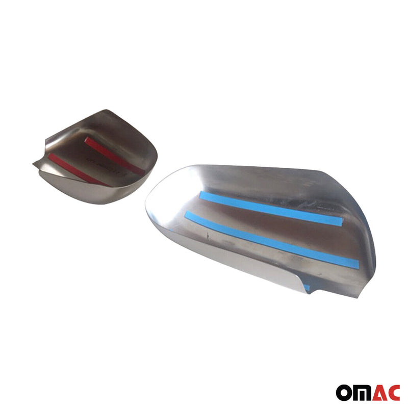 Calotte specchietti retrovisori per Skoda Superb 2001-2008 in acciaio inox argento 2 pezzi 