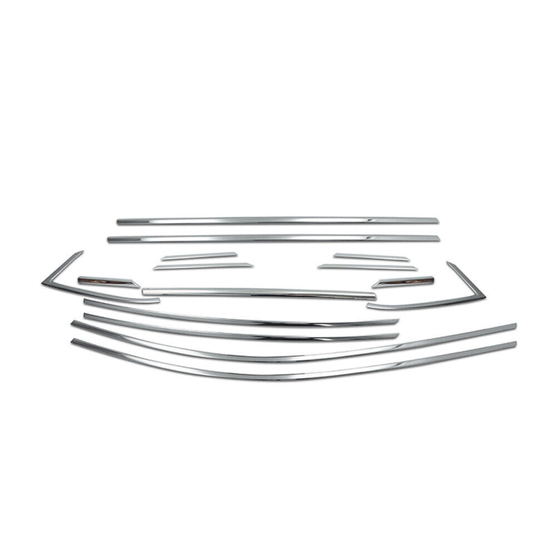 Listelli decorativi per finestrini Opel Astra K hatchback in acciaio inox cromato 16 pezzi 