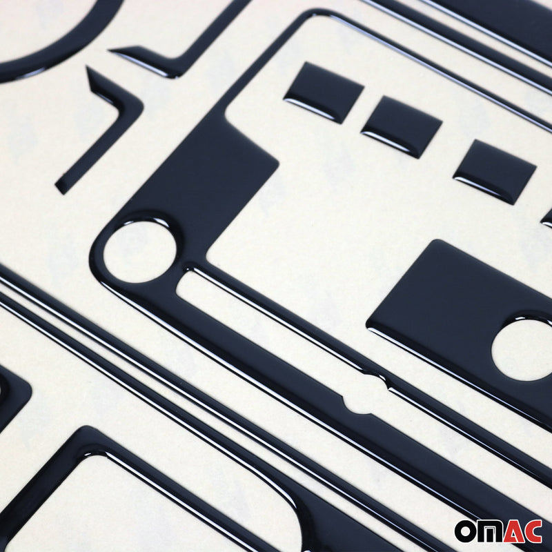 Decorazione interna abitacolo per Isuzu D-Max 2008-2012 look Piano Black 19 pezzi 